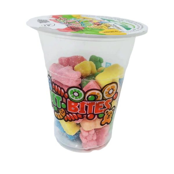 Cup candy Neon Gummy Bear Fun fruit Bites 6oz